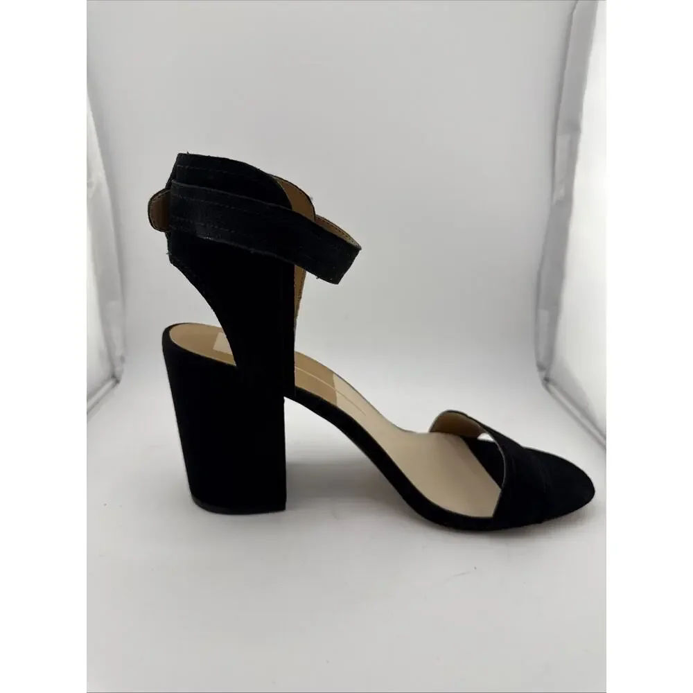 Dolce Vita Women's Calissa Black Suede Flat‎ Wedge Sandals Size 10 NWB